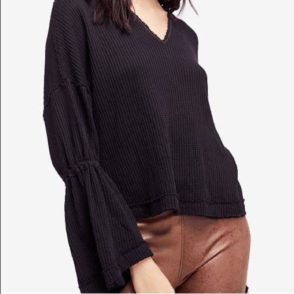 Free people bell bottom sleeve sweater